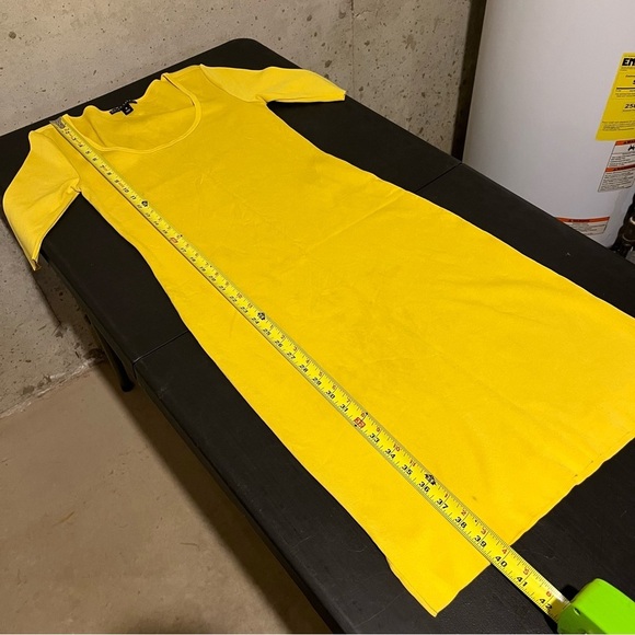 Ralph Lauren Women’s Yellow Bodycon Pencil Dress Size M Cotton - Picture 12 of 12